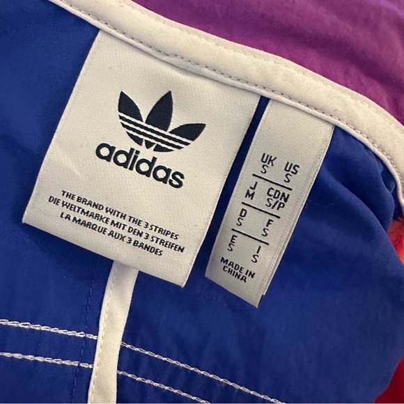 Adidas Originals Zip Up Pride Off Center Windbreaker Jacket - Picture 11 of 11
